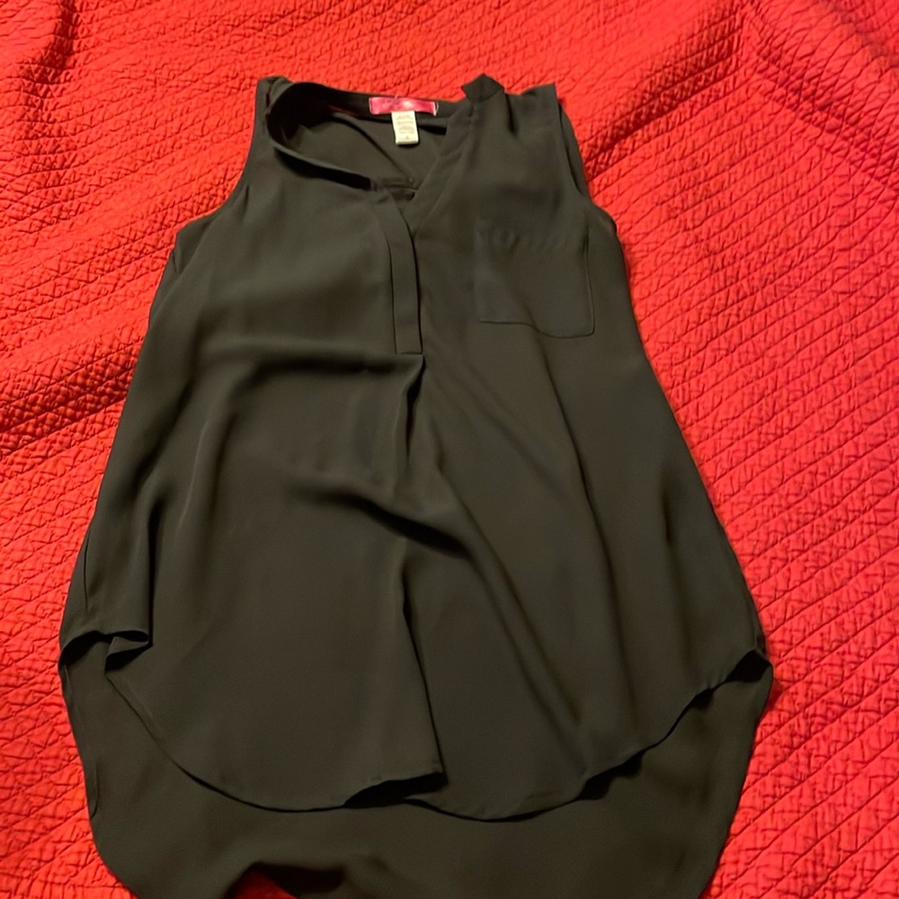 Black sheer tank top size small